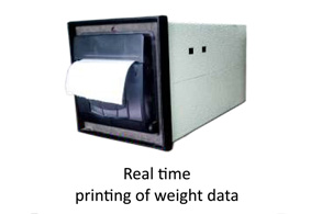 Real time printing of weight data